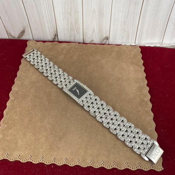 Dolce and Gabbana Silver Tone Watch Crystal Bezel and Bracelet - Picture 7 of 14